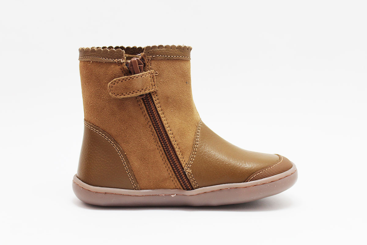 Botas barefoot niña cuero osito Chetto Botas barefoot niña cuero osito Chetto