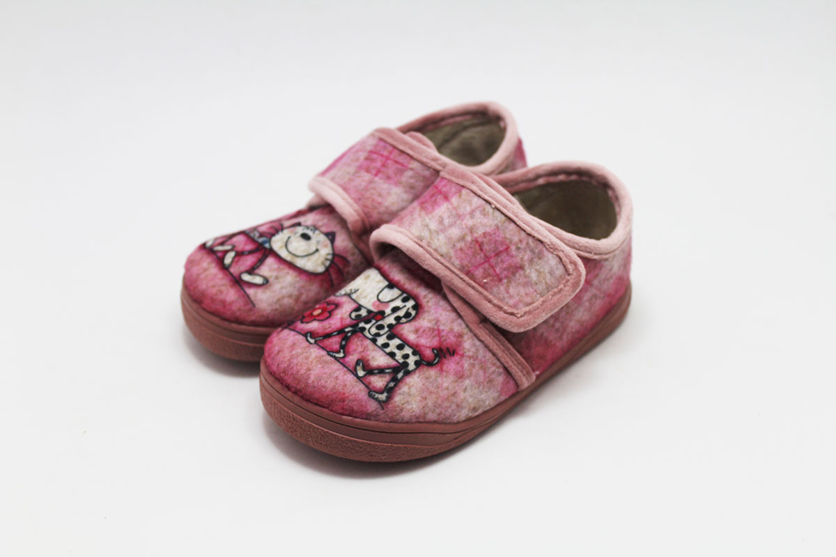 Zapatillas casa barefoot niña gatito Zapyflex Zapatillas casa barefoot niña gatito Zapyflex
