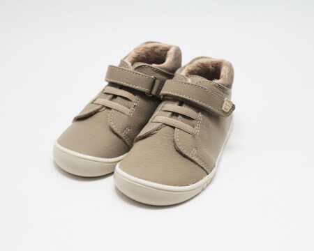 Botita barefoot borreguito beige suela beige Piruflex
