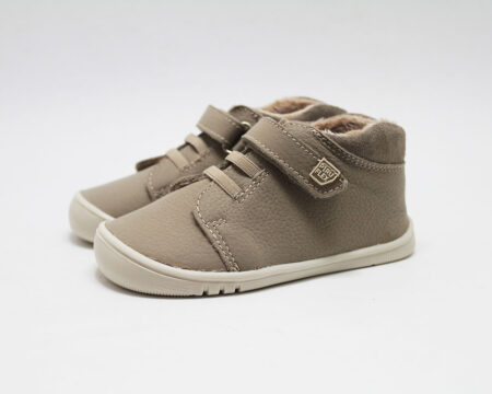 Botita barefoot borreguito beige suela beige Piruflex
