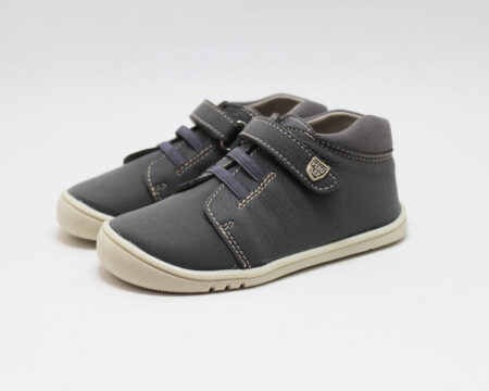 Botita barefoot borreguito gris suela beige Piruflex