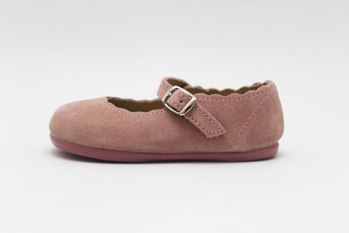Merceditas serraje rosa niña ondas Chuches Merceditas serraje rosa niña ondas Chuches