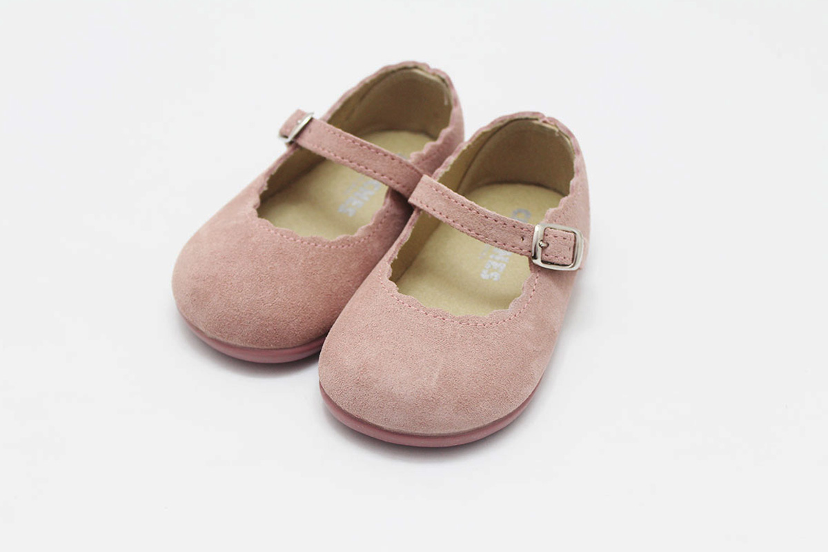 Merceditas serraje rosa niña ondas Chuches Merceditas serraje rosa niña ondas Chuches