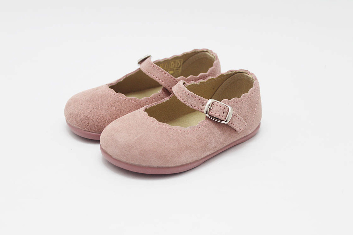 Merceditas serraje rosa niña ondas Chuches Merceditas serraje rosa niña ondas Chuches