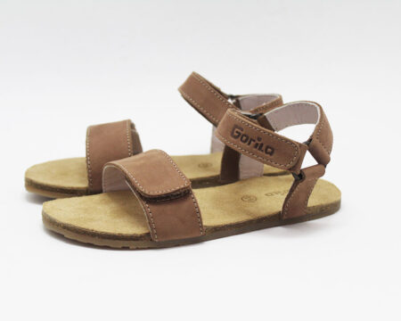 Sandalias barefoot taupe niña Gorila