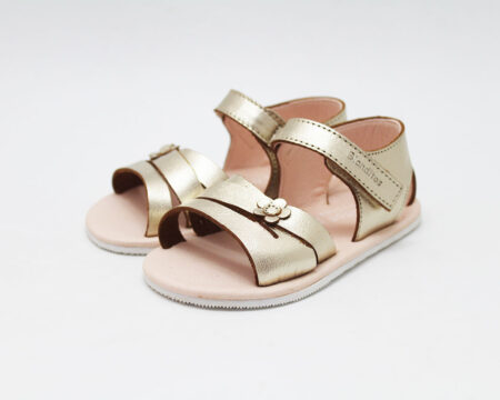 Sandalia dorado flor Blanditos by Crios MALTA