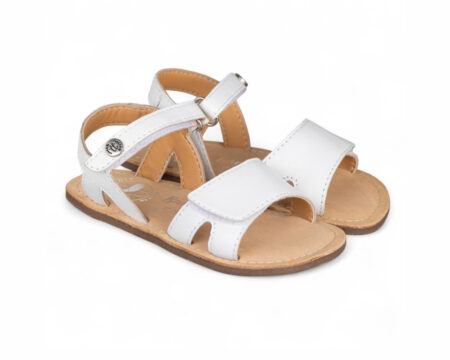 Sandalia barefoot niña blanco estilo clásico