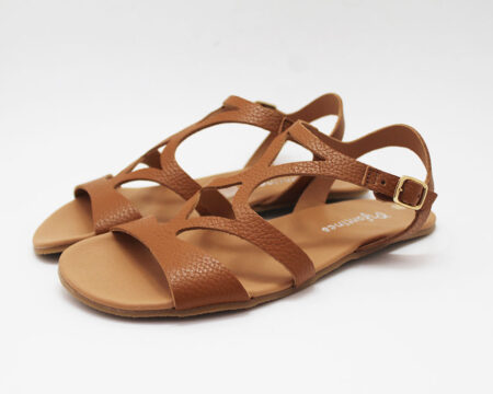 Sandalias barefoot mujer diseño tiras cuero