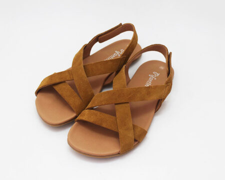 Sandalias barefoot mujer tiras serraje cuero