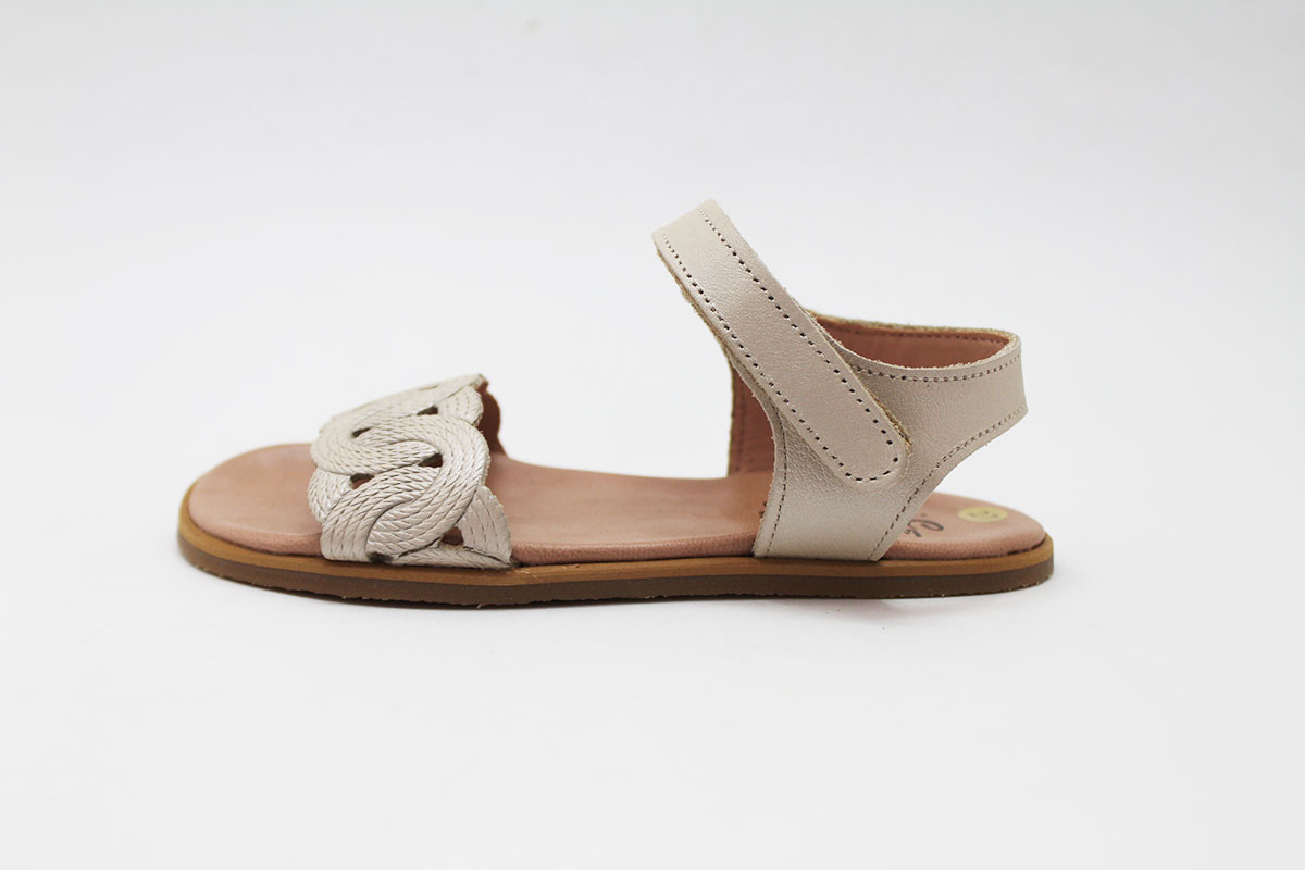 Sandalias barefoot niña beige círculos Sandalias barefoot niña beige círculos