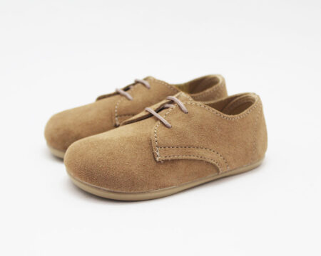Zapato blucher respetuoso serraje arena niño Chuches
