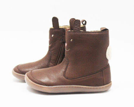 Botas barefoot niña cuero conejito Chetto