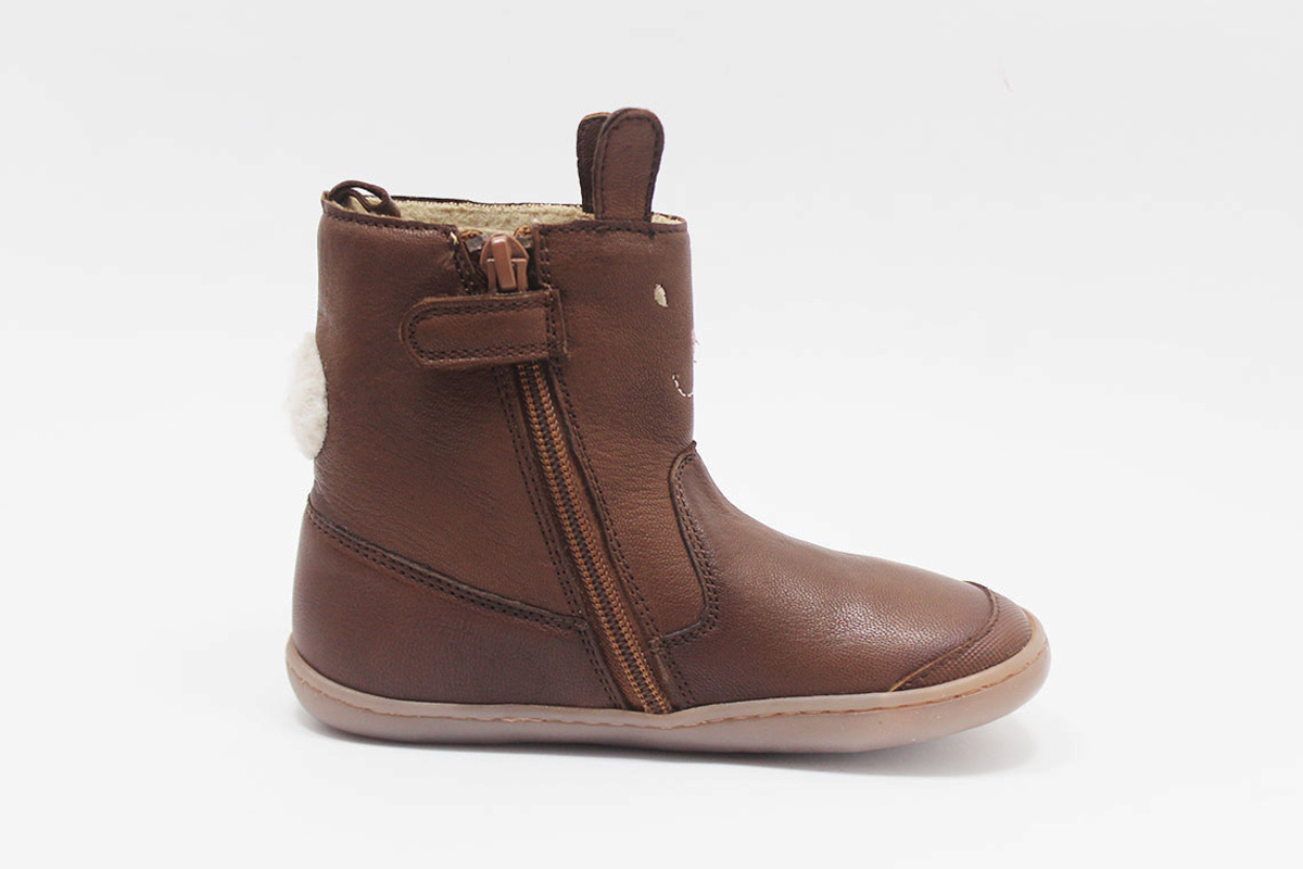 Botas barefoot niña cuero conejito Chetto Botas barefoot niña cuero conejito Chetto