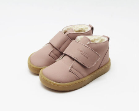 Botines borreguito barefoot piel rosa Blanditos OTTAWA