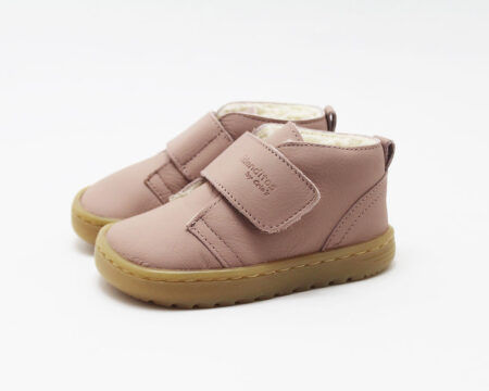 Botines borreguito barefoot piel rosa Blanditos OTTAWA