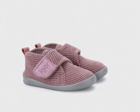 Zapatillas casa barefoot rosa niña Igor