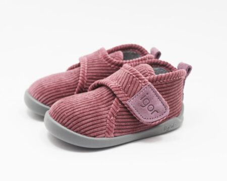 Zapatillas casa barefoot rosa niña Igor