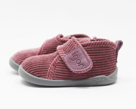 Zapatillas casa barefoot rosa niña Igor